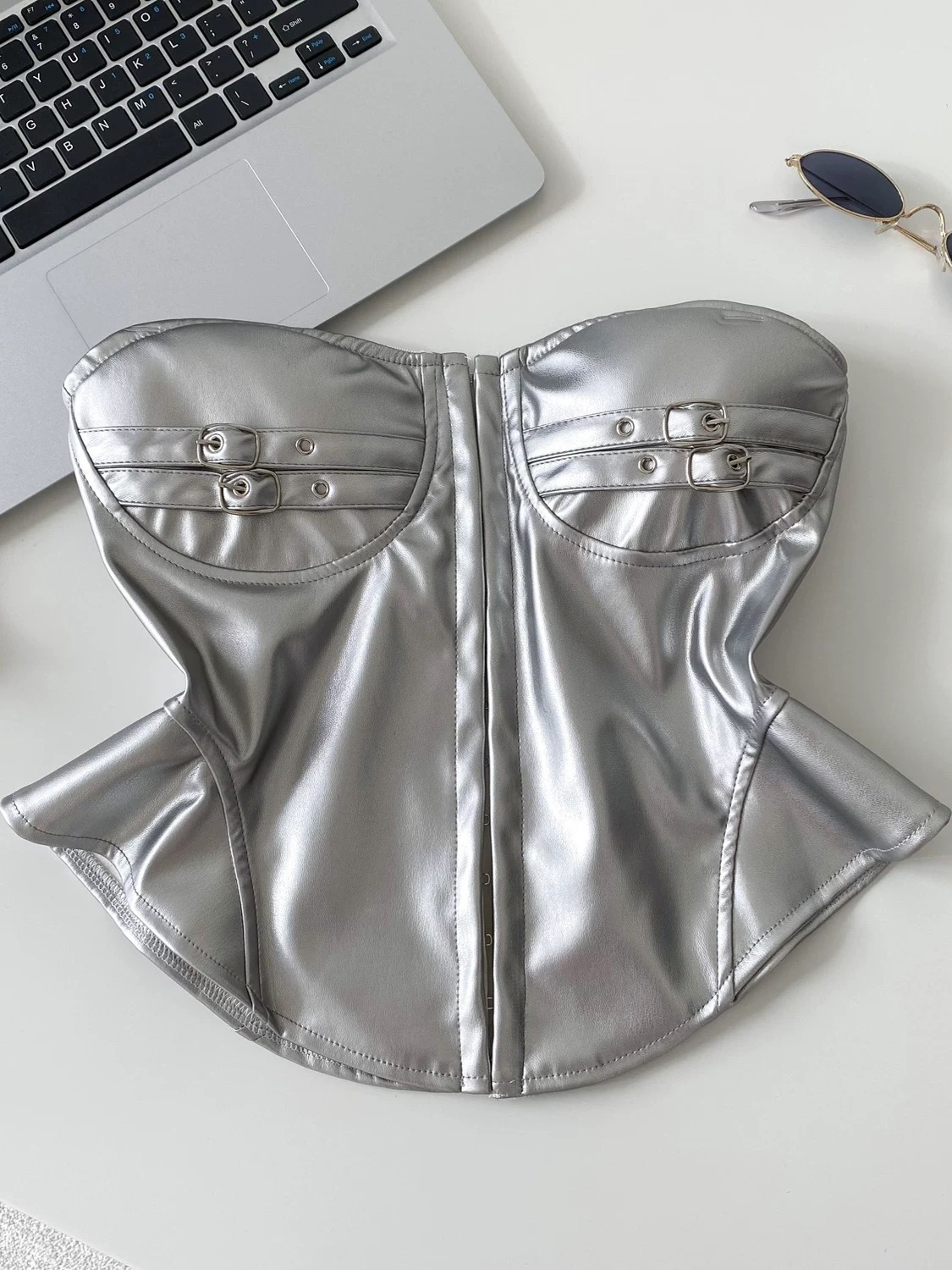 Trust fund baby leather top CTO944 images